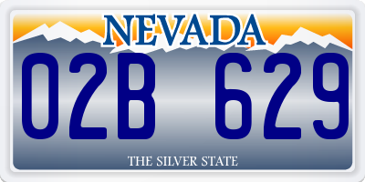 NV license plate 02B629