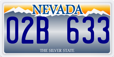 NV license plate 02B633