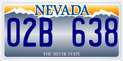 NV license plate 02B638