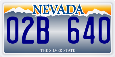 NV license plate 02B640
