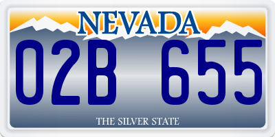 NV license plate 02B655