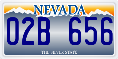 NV license plate 02B656
