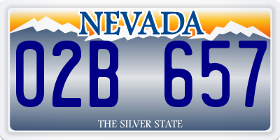 NV license plate 02B657
