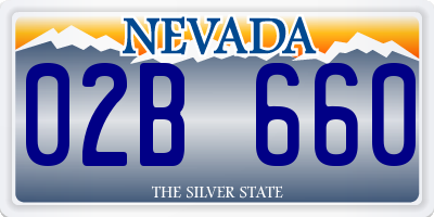 NV license plate 02B660