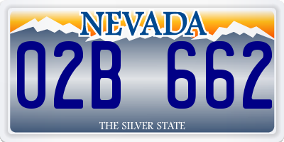 NV license plate 02B662