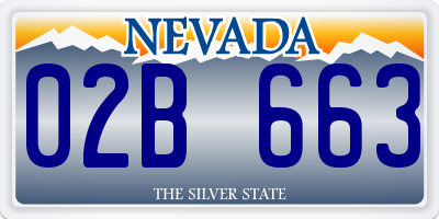 NV license plate 02B663