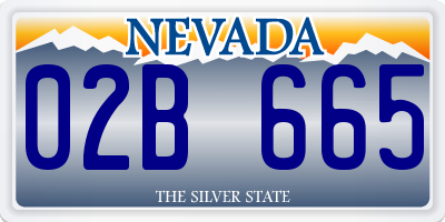 NV license plate 02B665