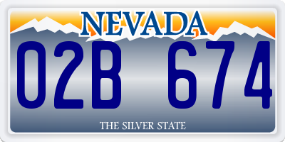 NV license plate 02B674