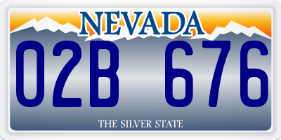 NV license plate 02B676