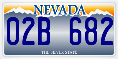 NV license plate 02B682