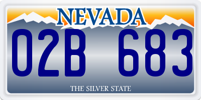 NV license plate 02B683