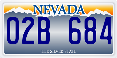 NV license plate 02B684