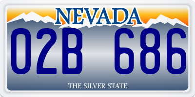 NV license plate 02B686