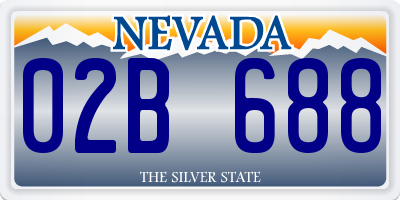 NV license plate 02B688