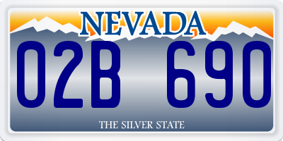 NV license plate 02B690
