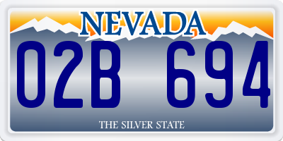 NV license plate 02B694