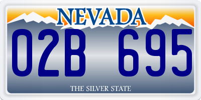 NV license plate 02B695