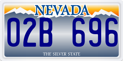 NV license plate 02B696