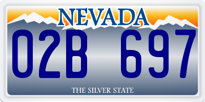 NV license plate 02B697