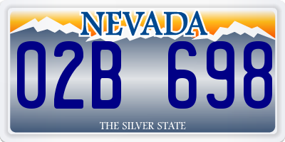 NV license plate 02B698