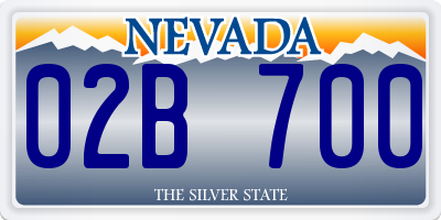 NV license plate 02B700