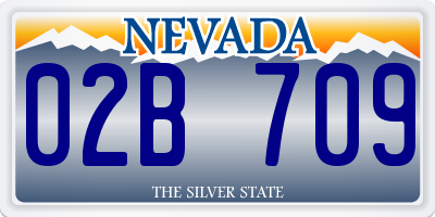 NV license plate 02B709