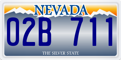 NV license plate 02B711