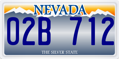 NV license plate 02B712