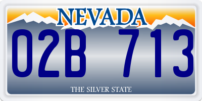 NV license plate 02B713