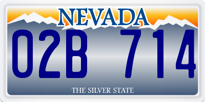 NV license plate 02B714