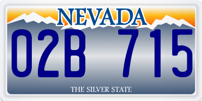 NV license plate 02B715