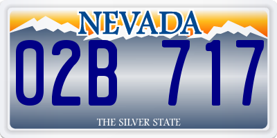 NV license plate 02B717