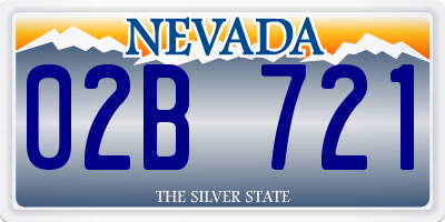 NV license plate 02B721