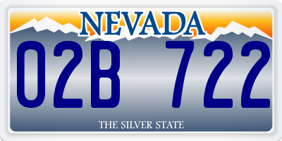 NV license plate 02B722