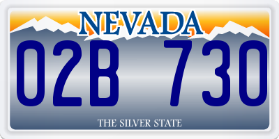 NV license plate 02B730