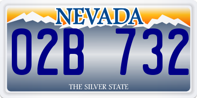 NV license plate 02B732