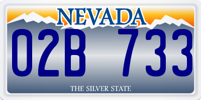 NV license plate 02B733