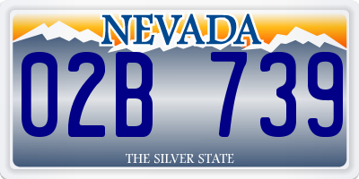 NV license plate 02B739