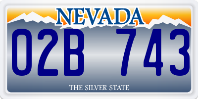 NV license plate 02B743