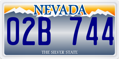 NV license plate 02B744