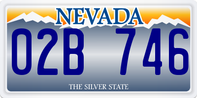 NV license plate 02B746