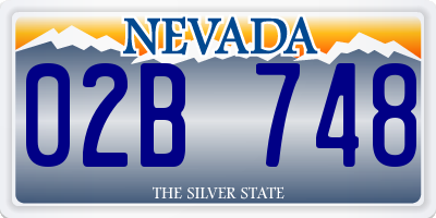 NV license plate 02B748