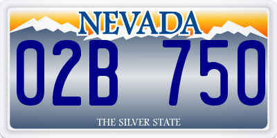 NV license plate 02B750