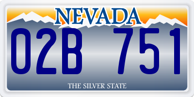 NV license plate 02B751