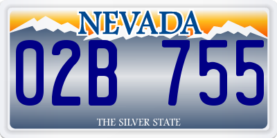 NV license plate 02B755