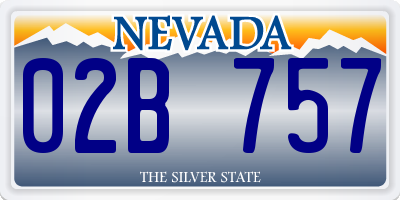 NV license plate 02B757