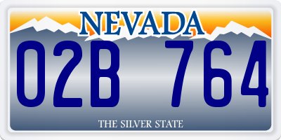 NV license plate 02B764