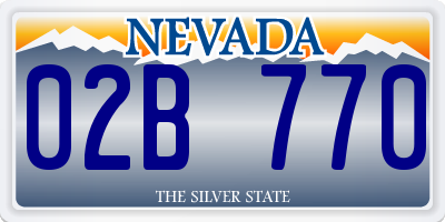 NV license plate 02B770