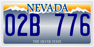 NV license plate 02B776