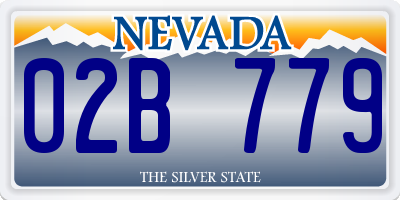 NV license plate 02B779